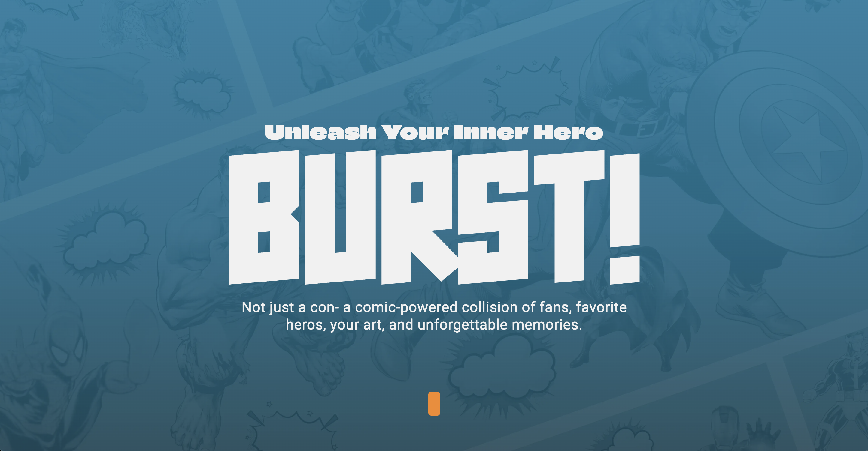 Burst website landing page